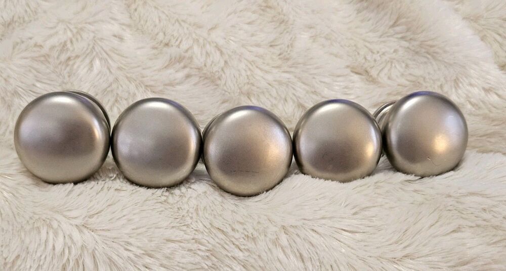 Set of 5 Liberty Brushed Nickel Cabinet Knobs Drawer Pulls 1.5" Diam.